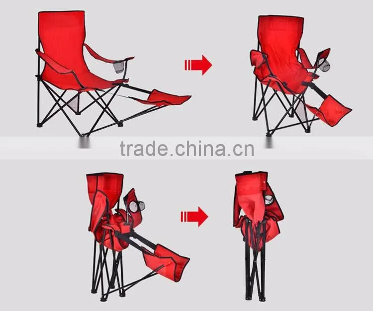 Outdoor Beach Folding Chair Treadle Armrest Outdoor Aluminium Folding Beach Chair