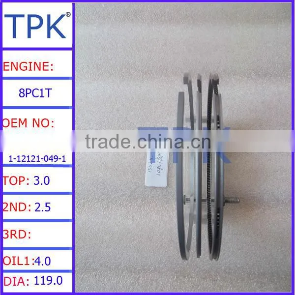 4BC2 piston ring, Isuzu 4BC1 Piston Ring 5-12121-004-0 5-12121-004-1