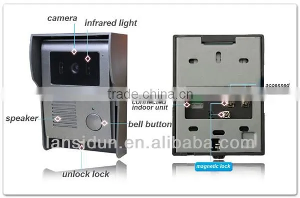 China new 7 inch ABS video door phone video intercom