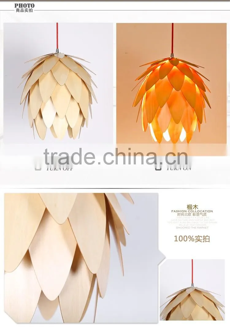 Wooden LED pendant light JK-8005B-29 China Supplier High Quality Indoor Pendant Lamp Wooden Lights