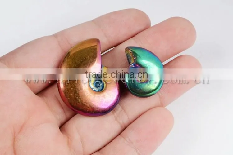 Top selling products natural rare ammonite fossils cabochon pendant charm
