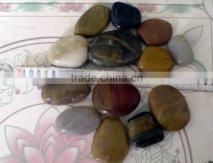 Modern landscaping polished pebble stone