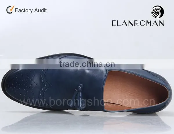 New style italian mens leather shoes Brogue shoes slip on shoes