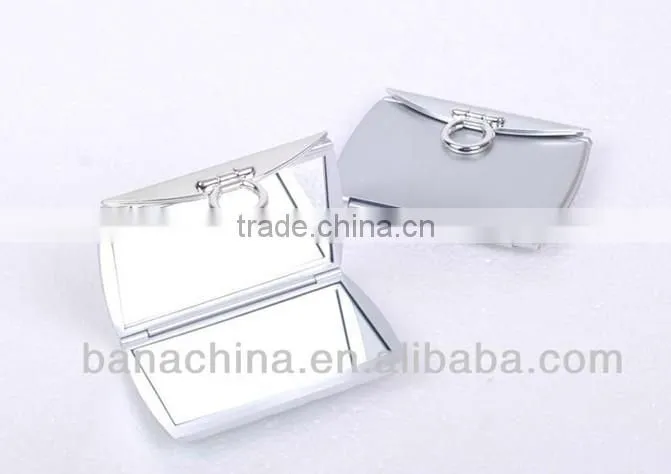 Fashion purse shape folding cosmetic mirror with bumpy surface