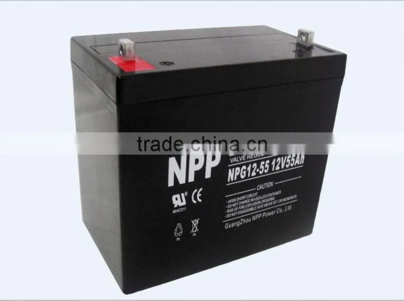 12v55ah general lead acid battery for security system