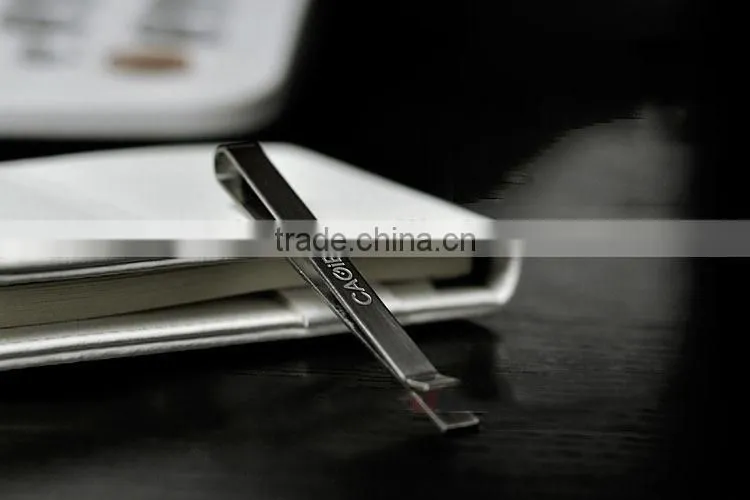Business Card Slots Personal Leather Memo Pad with Holder