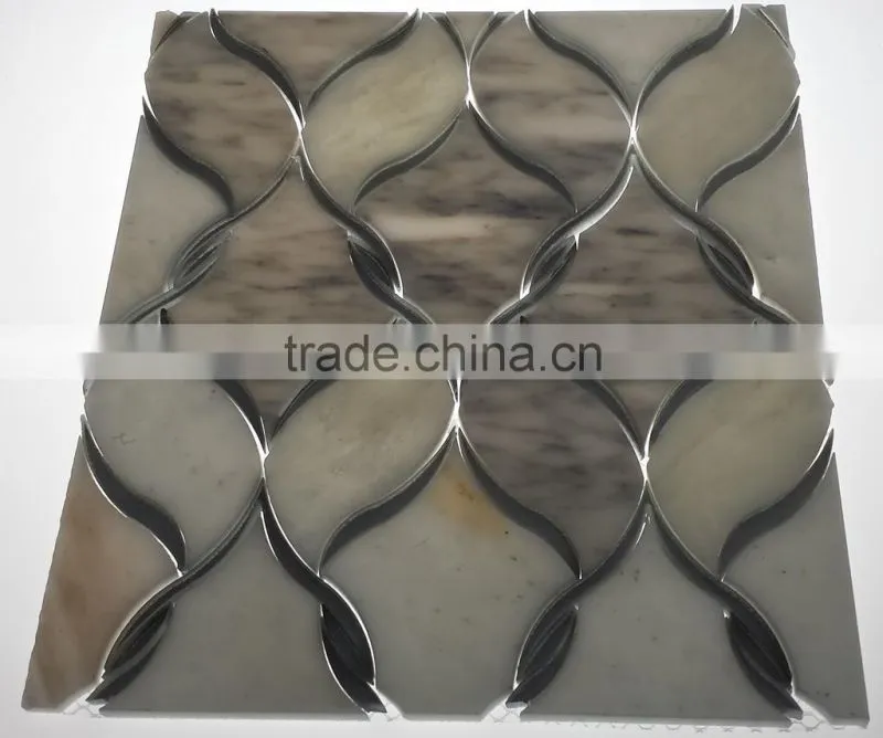 accurate water jet glass cutting Stone texture color tile mix(wj4)