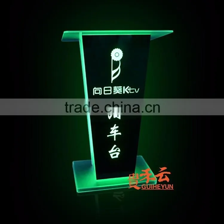 acrylic night bar acrylic LED table designs, night club dj facade, night bar booth