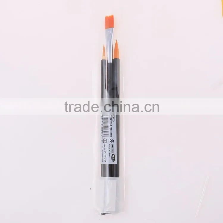 Hot Selling 3pcs Set Round And Flat Shape Nylon Hair Artsit Brush