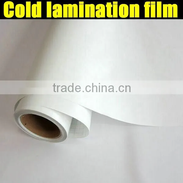 Self adhesive transparent cold laminating film