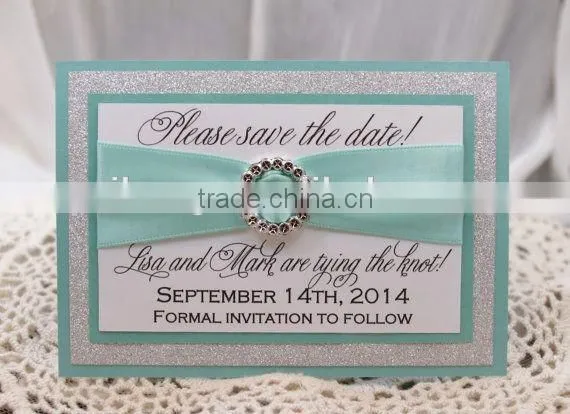 Pearl Place Cards wedding Table Numbers card with ribbon & glitter
