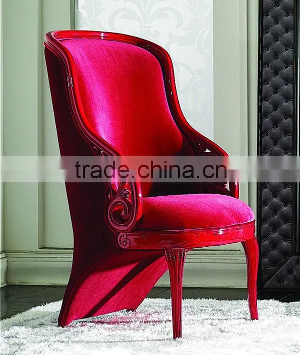 cherry wood chair / red color luxury leisure chair YL-A9025-5