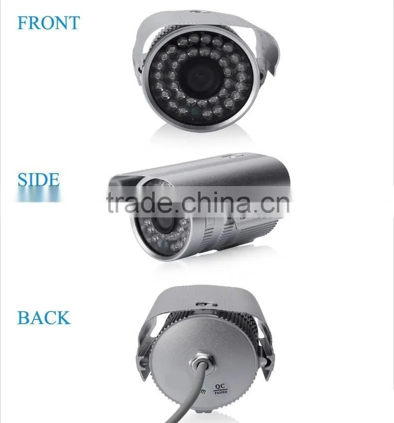 H.264 real-time high compression CCTV DVR kit 4x480TVL NTSC CCD outdoor cheap home security CCTV camera systems