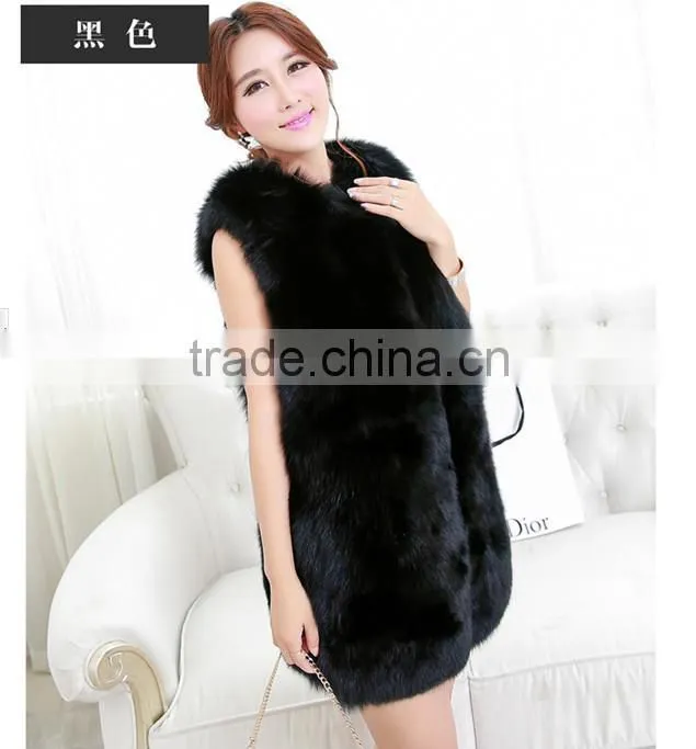 2016 high -end Autumn and Winter women Faux fox Fur Vest