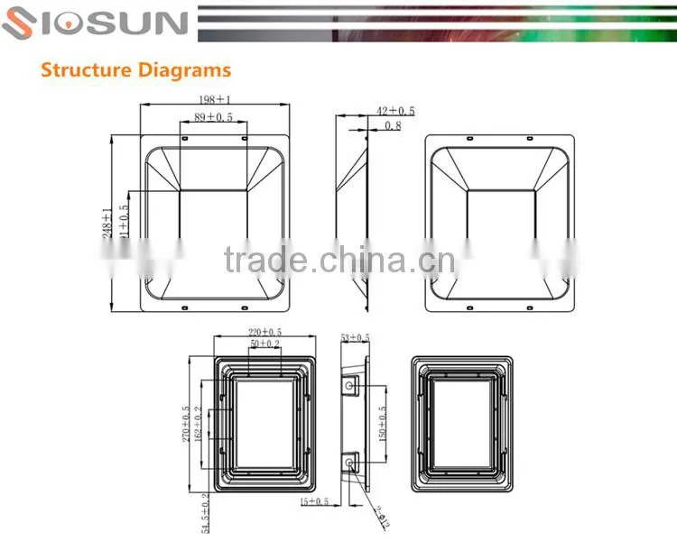 IP67 LED Flood High Mast Light 200W for Airport , Square