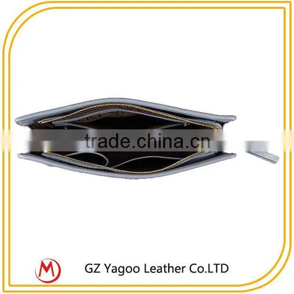 latest handicraft acrylic leather clutch bag