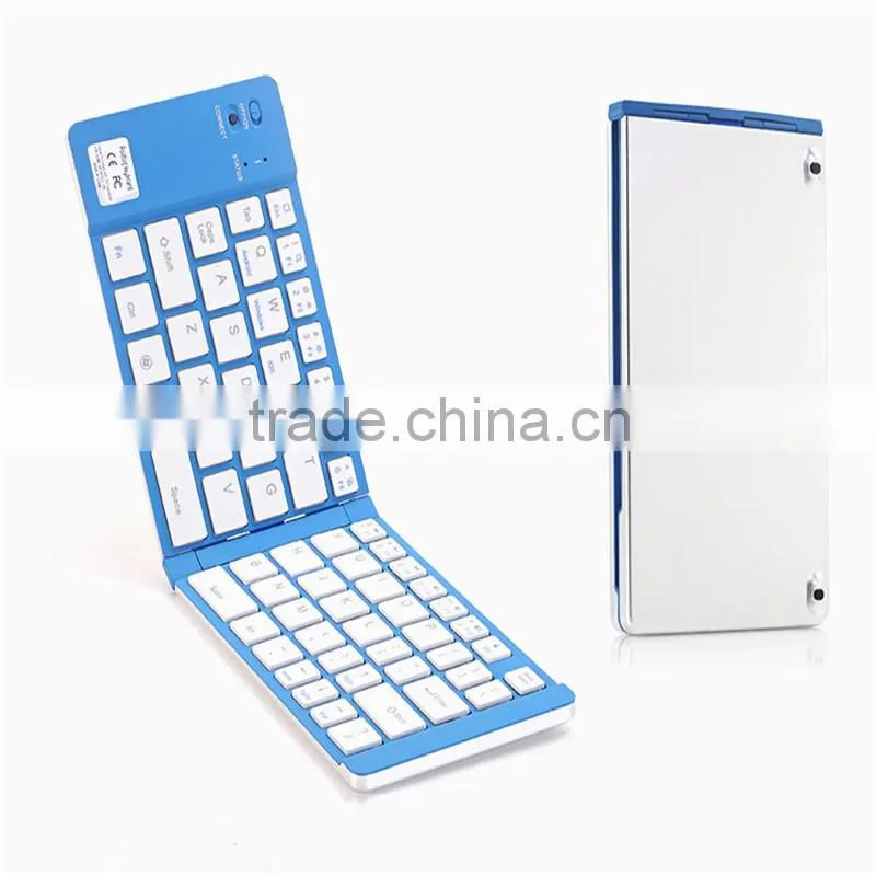 Universal Foldable Bluetooth Keyboard Slim Wireless Keyboard Compatible with Bluetooth-Enabled Tablet Devices & Smartphones