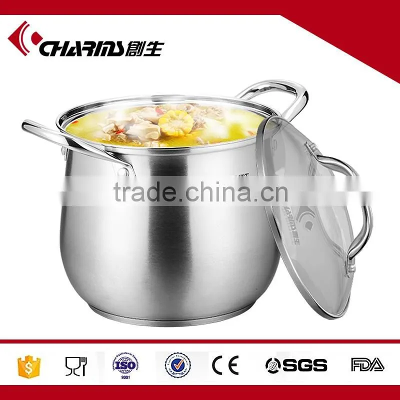 Induction stainless steel stock pot nonstick cookware
