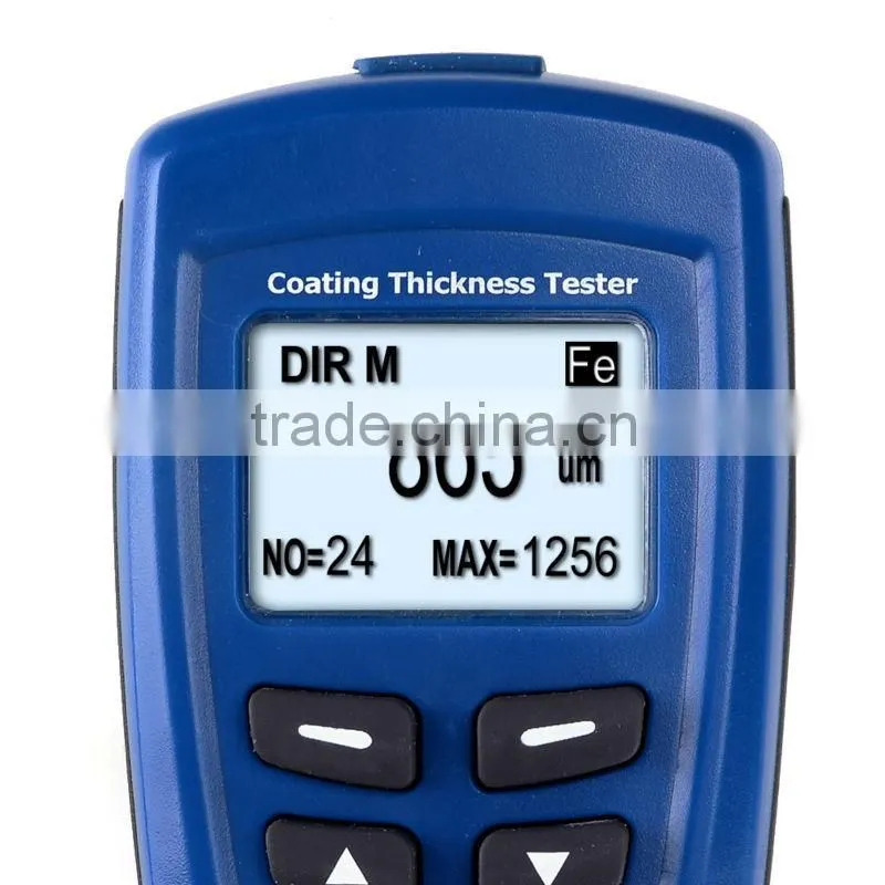 CEM DT-156 Paint Coating Thickness Gauge Meter Auto F/NF Probe 1250um V-groove