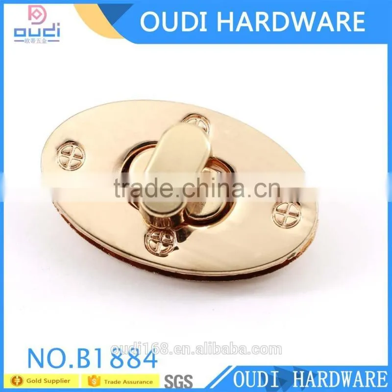 Best sale high quality gunmetal hardware turn lock fashion metal bag lock