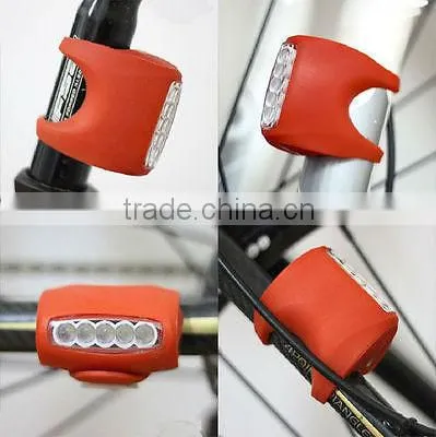 Logo print silicone outdoor led bike light