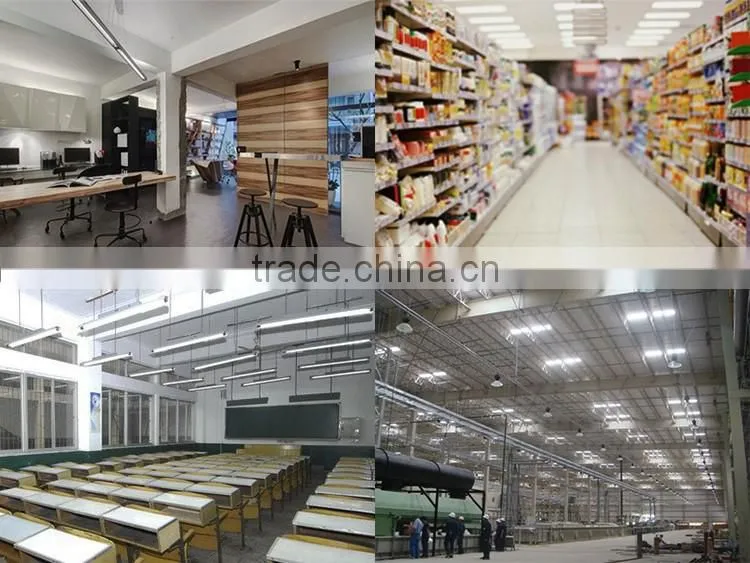 Factory supply Best Quality Easy-con LED linear fluorescent office ceiling light fixture for supermarket