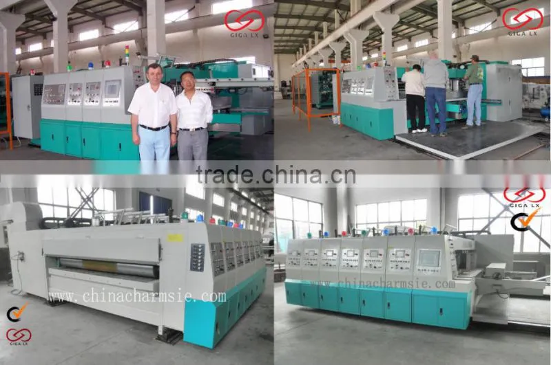 GIGA LX-608CN Full Computerized High Speed Flexo Carton Box Making Machine Online with Folder Gluer