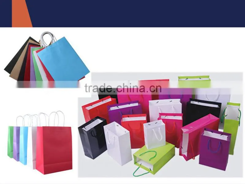2016 Paper gift bag for shopping,customized printed gift bag
