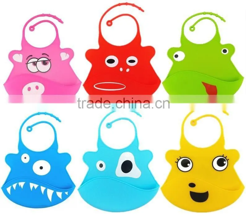 Eco-friendly waterproof fancy silicone baby bib