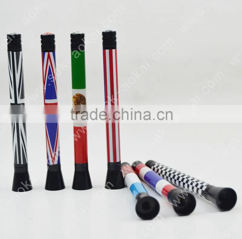 12cm Universal Coper+ABS Plastic Car Antenna National Flag, Car Radio Antenna