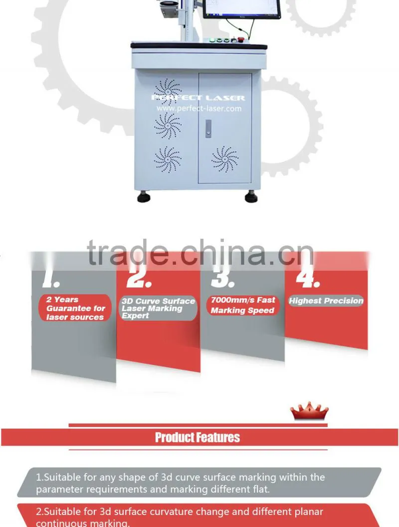 30W 3D Curve Surface Dynamic Focusing Fiber Laser Marking Machine high quality fiber laser metal marking machine/fiber laser