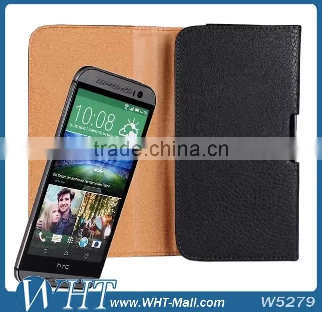 With Belt Clip Littchee Patterned Wallet Leather Pouch for HTC ONE 2 M8
