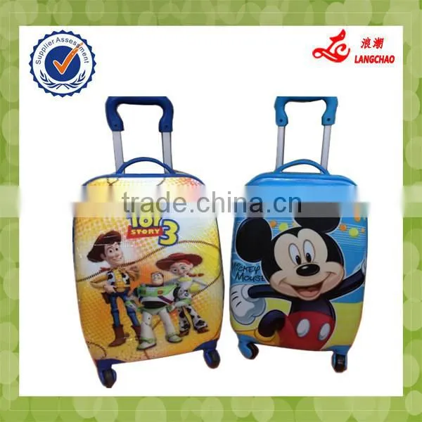 Hot Selling ABS With Wheels Printed Different Pictures Kids Cute Luggage