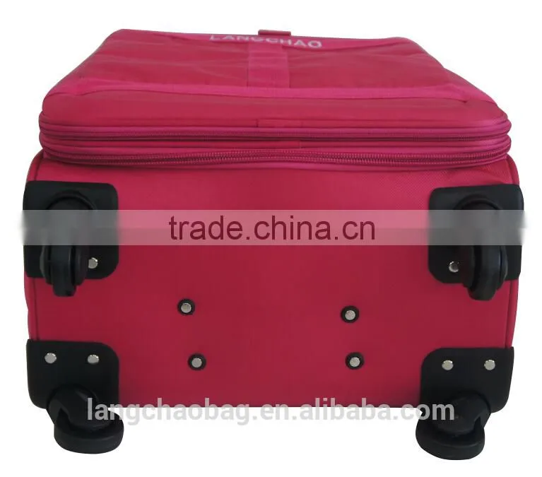 High Quality Universal Wheels New Design Carry-on Luggage Pink Nylon Luggage Set