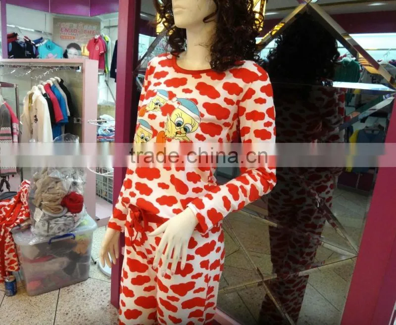 Creative Lovely three duck cloud pattern design three-piece pajamas woman