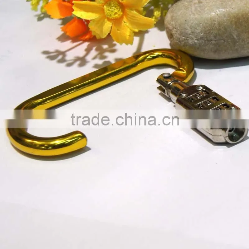 Production of aluminum zinc alloy password locks for locking three password mountaineering buckle lock