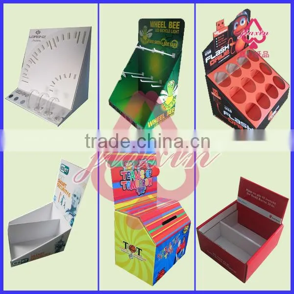 Folding Cosmetic PDQ Display Box, Counter Display Stand tray