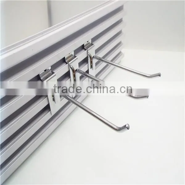 Fashion display slatwall hooks for board s shape metal slatwall hooks
