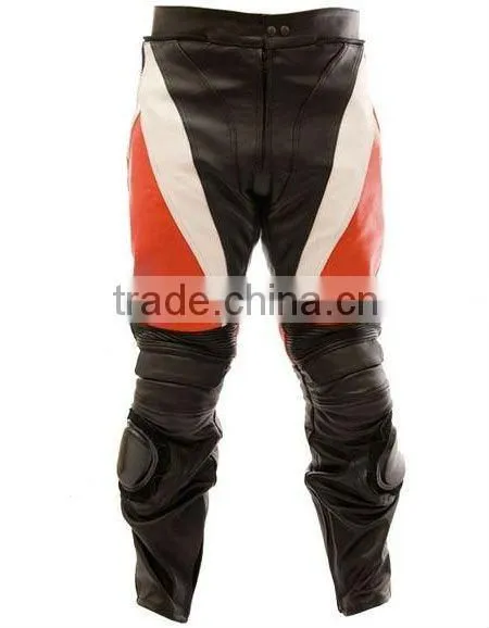 Mens Motorbike Leather Racing Pant