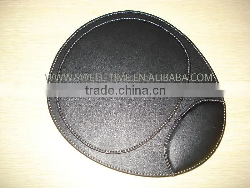 Leather mouse pad with wrist rest S1015
