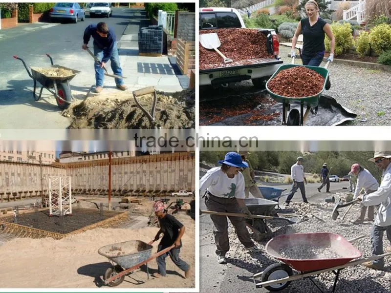 wheelbarrow solid tire with metal rim