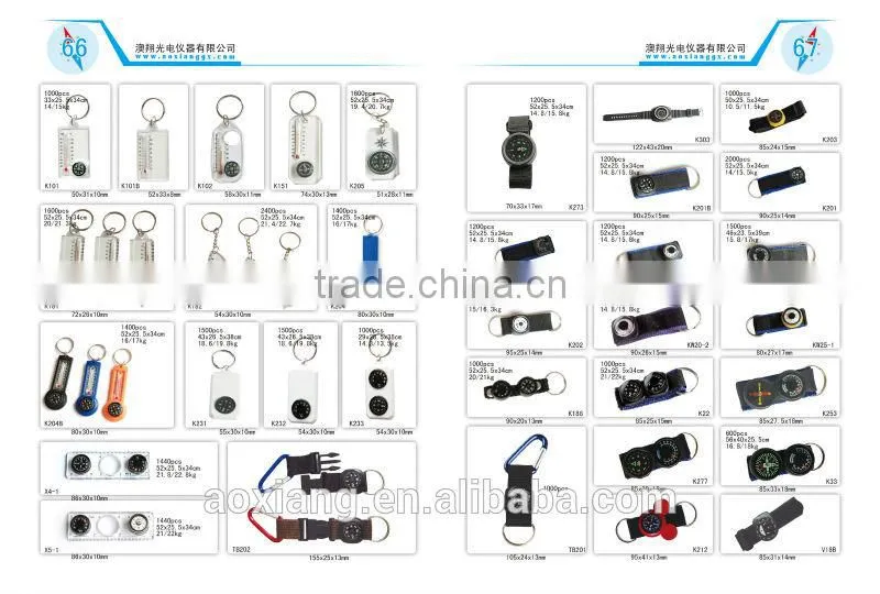 keychain compass thermometer,digital altimeter compass barometer thermometer