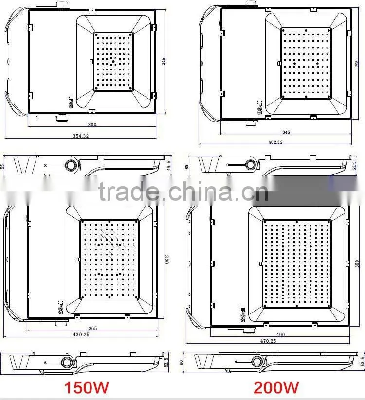court/garden/square/tunnel/building lighting waterproof ip65 15000 lumens led floodlight