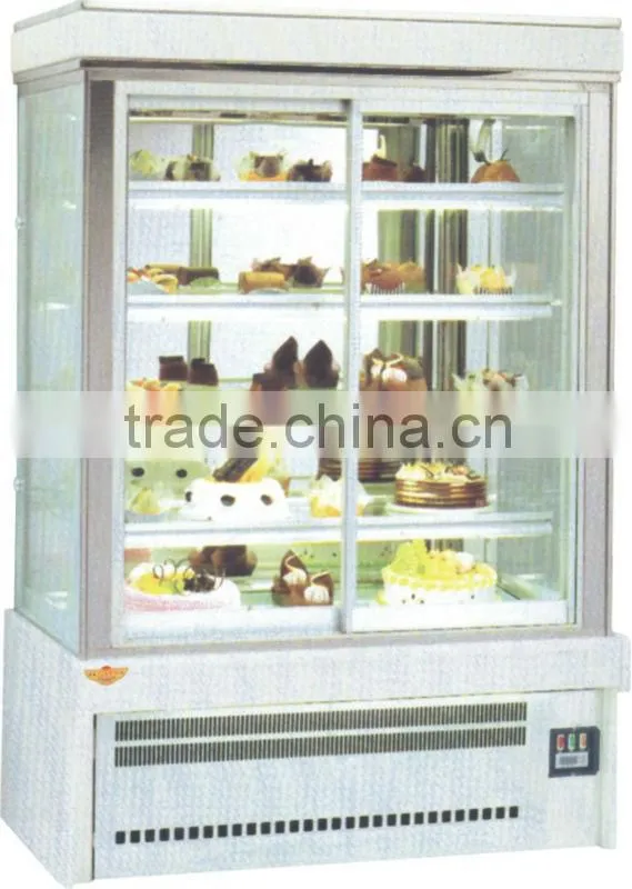 High quality fan cooling display cabinet and showcase for cake moderate temperature