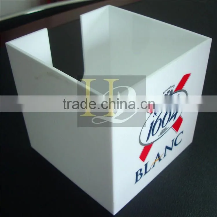 Best selling acrylic cube memo box notes paper holder