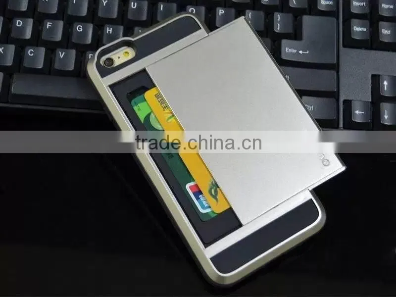 Hot Selling Luxury Damda Slide Series Tough ID Card phone accessory For iPhone 6S Back Cover Case Shell with 10 colors