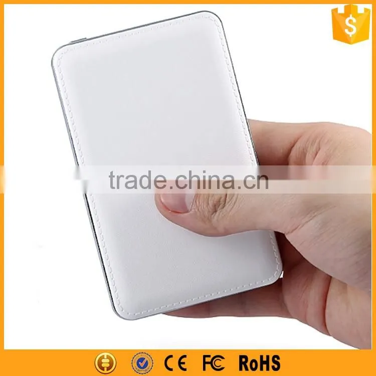 Factory Wholesale Real Full 3000mAh Power Bank Leather Power Bank