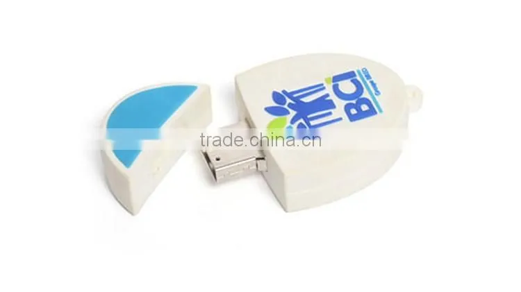 custom cartoon PVC round usb flash drive capacity 1-64gb