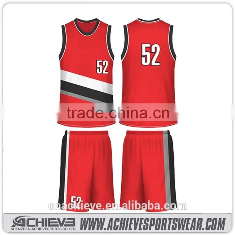 wholesale customized sublimated top quality comfortable basketball jersy