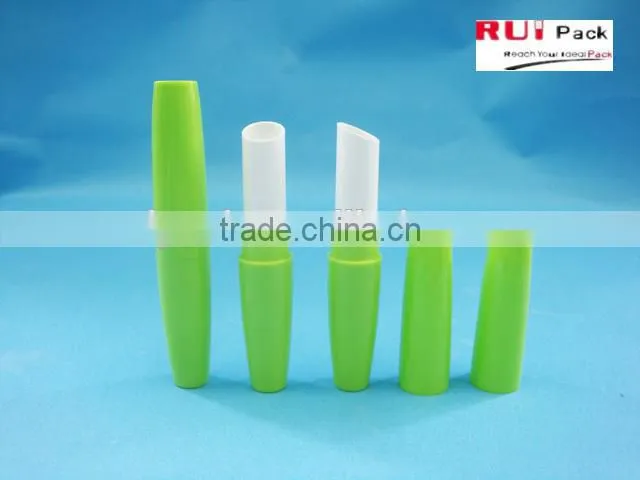 plastic flat oval lipstick tube, clear plastic lip balm tube, plastic cosmetic tube